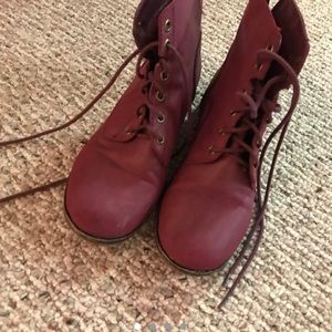 Maroon Breckelles ankle boots